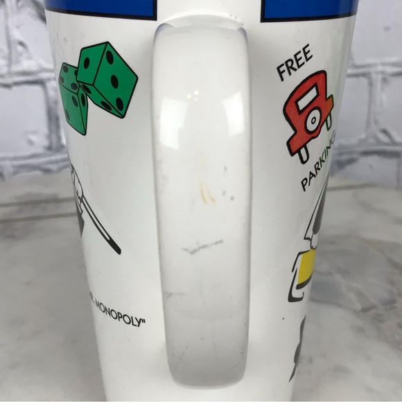 Monopoly 1999 Vintage Hasbro Mr. Monopoly Boardwalk Ceramic Coffee Mug - Picture 11 of 11